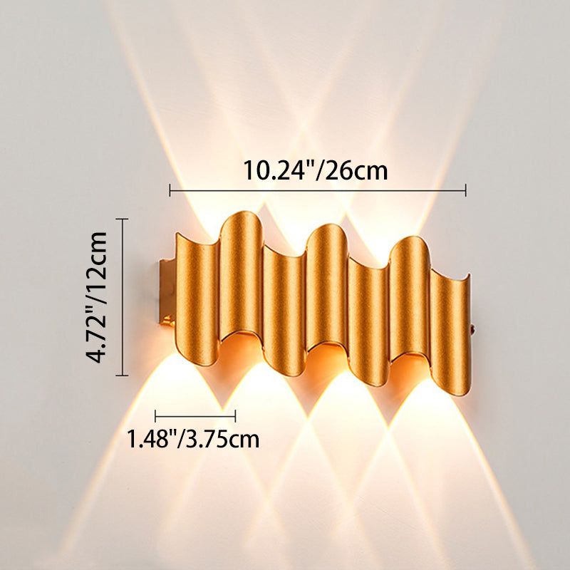 Waterproof Geometric Aluminum PC Outdoor Wall Sconce Lamp