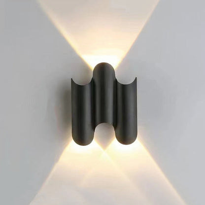Waterproof Geometric Aluminum PC Outdoor Wall Sconce Lamp