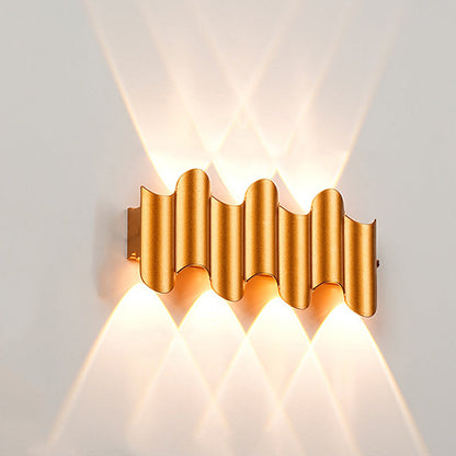 Waterproof Geometric Aluminum PC Outdoor Wall Sconce Lamp