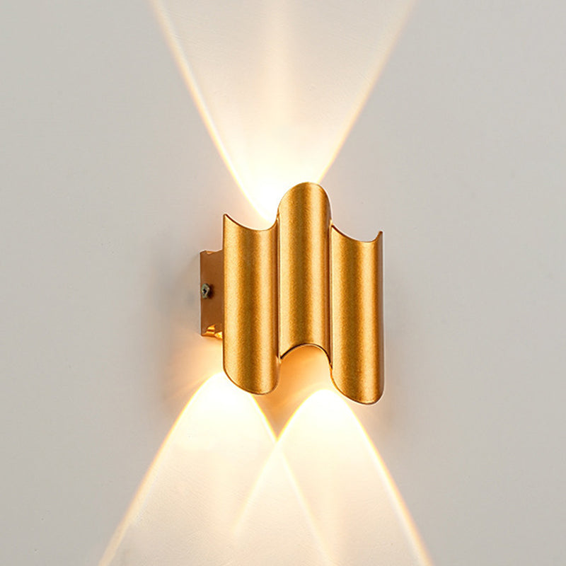 Waterproof Geometric Aluminum PC Outdoor Wall Sconce Lamp