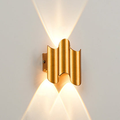 Waterproof Geometric Aluminum PC Outdoor Wall Sconce Lamp
