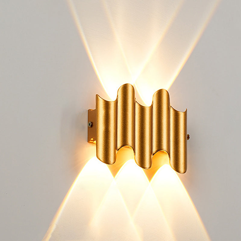 Waterproof Geometric Aluminum PC Outdoor Wall Sconce Lamp