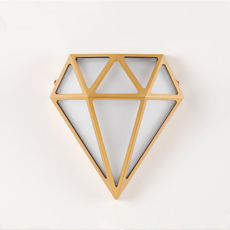 Deco Diamond Aluminum Acrylic LED Outdoor Wall Sconce Lamp