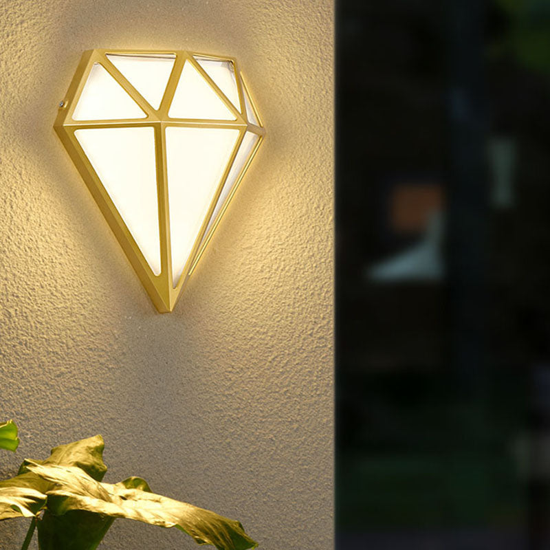Deco Diamond Aluminum Acrylic LED Outdoor Wall Sconce Lamp