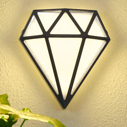 Deco Diamond Aluminum Acrylic LED Outdoor Wall Sconce Lamp