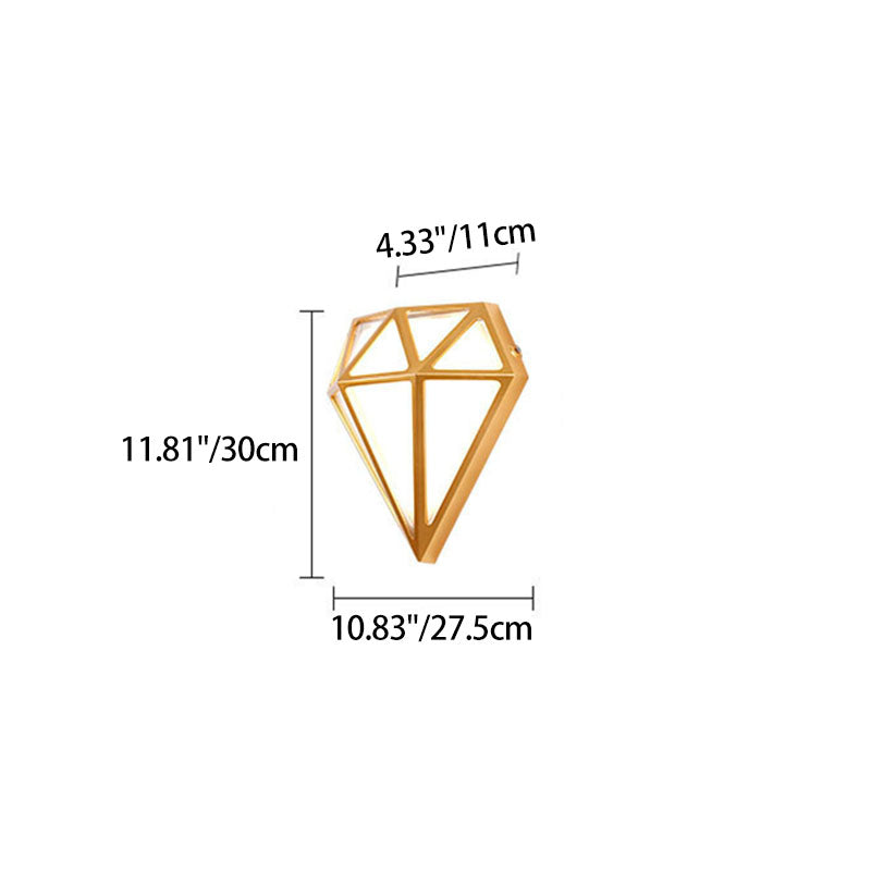 Deco Diamond Aluminum Acrylic LED Outdoor Wall Sconce Lamp