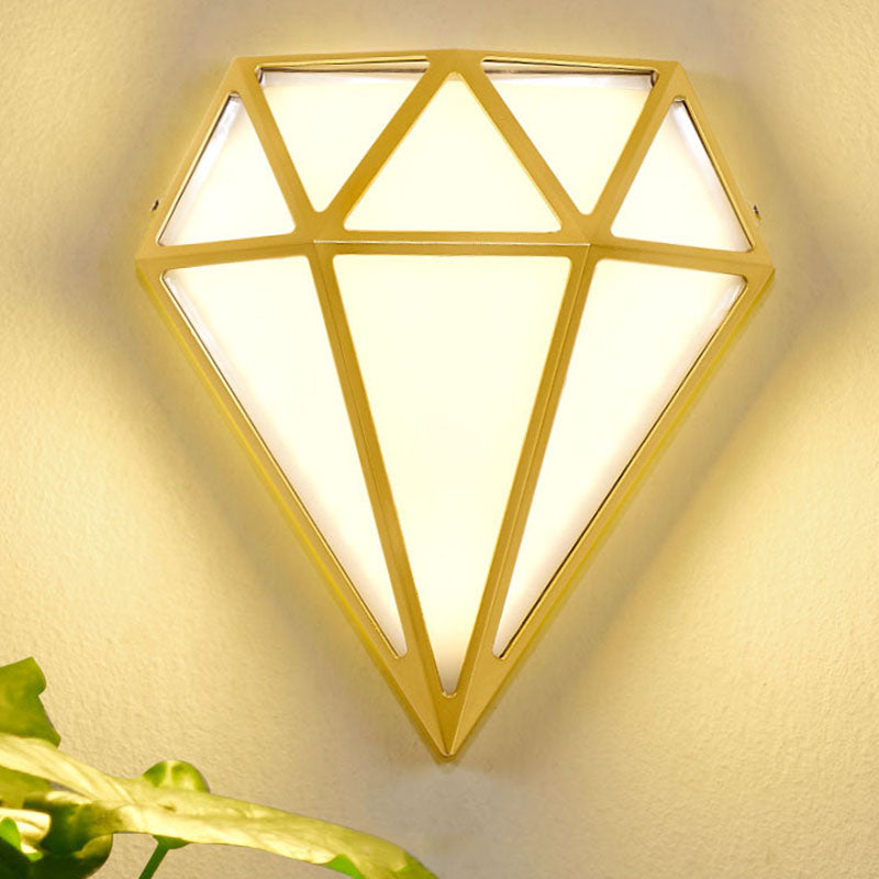 Deco Diamond Aluminum Acrylic LED Outdoor Wall Sconce Lamp