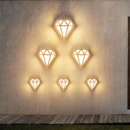 Deco Diamond Aluminum Acrylic LED Outdoor Wall Sconce Lamp