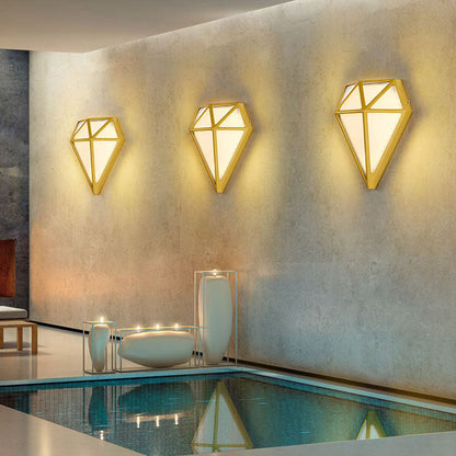 Deco Diamond Aluminum Acrylic LED Outdoor Wall Sconce Lamp