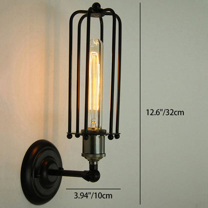 Rotatable Hollow Cylindrical Iron 1-Light Wall Sconce Lamp