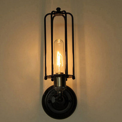 Rotatable Hollow Cylindrical Iron 1-Light Wall Sconce Lamp