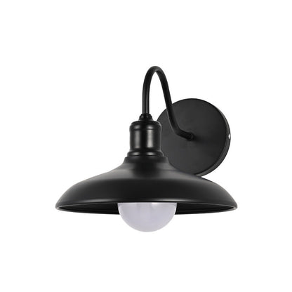 Industrial Pot Lid Iron 1-Light Wall Sconce Lamp