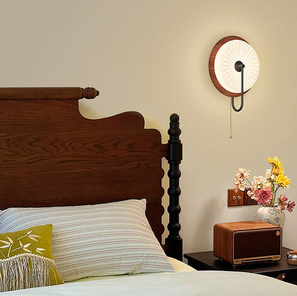 Traditional Round Iron PE LED Zipper Wall Sconce Lamp