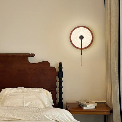 Traditional Round Iron PE LED Zipper Wall Sconce Lamp