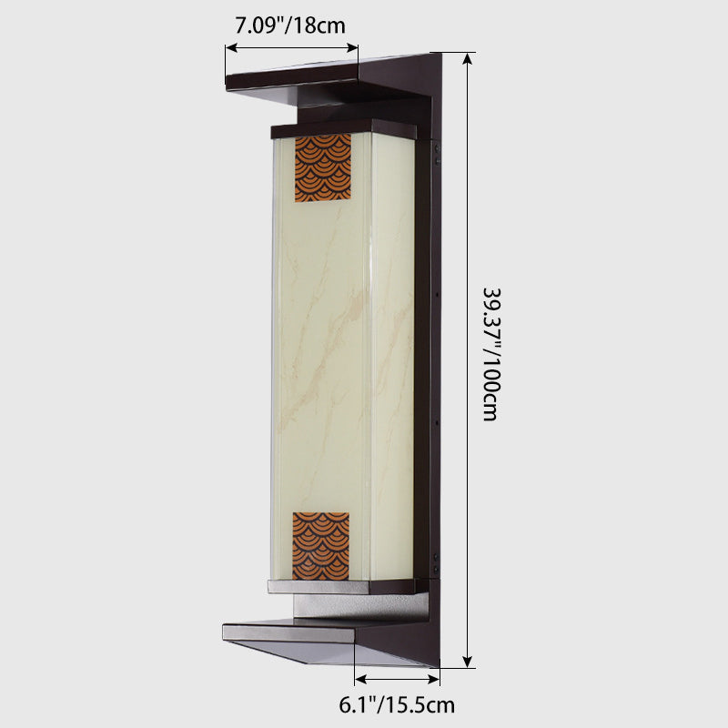 Chinese Aluminum Glass LED Outdoor Wall Sconce Lamp