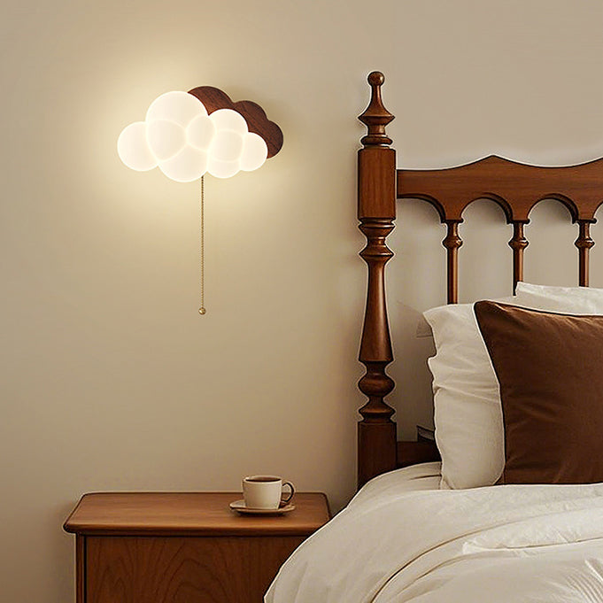 Traditional Cloud Iron PE Zipper LED Wall Sconce Lamp
