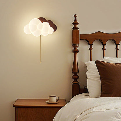 Traditional Cloud Iron PE Zipper LED Wall Sconce Lamp