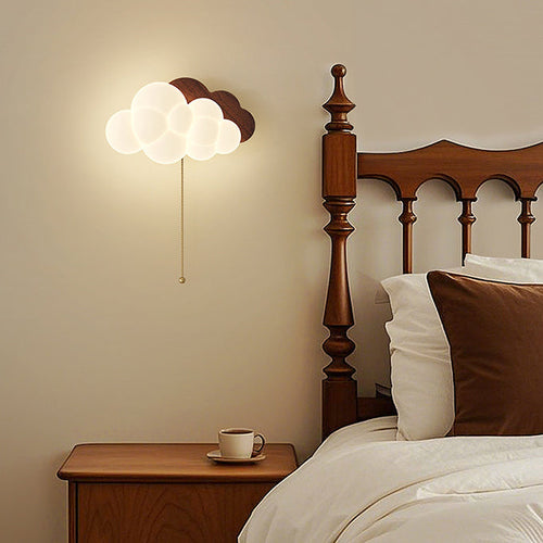 Traditional Cloud Iron PE Zipper LED Wall Sconce Lamp