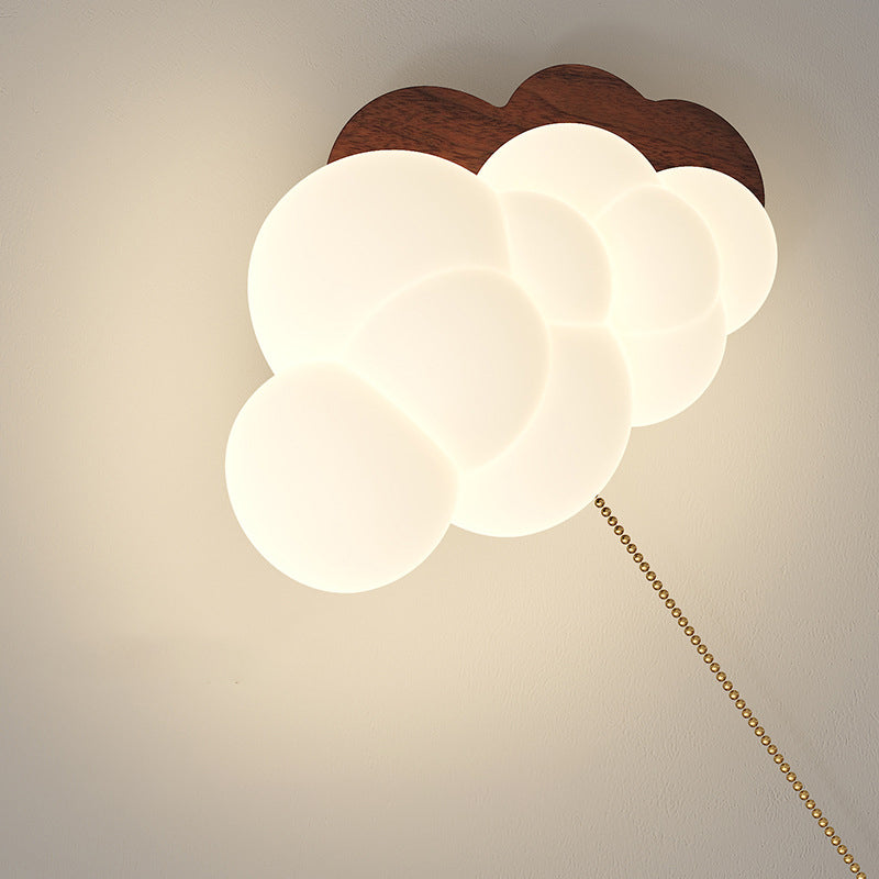 Traditional Cloud Iron PE Zipper LED Wall Sconce Lamp