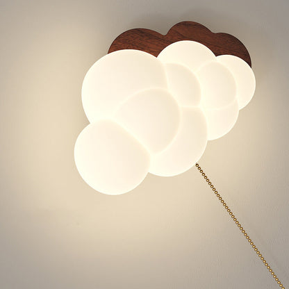 Traditional Cloud Iron PE Zipper LED Wall Sconce Lamp