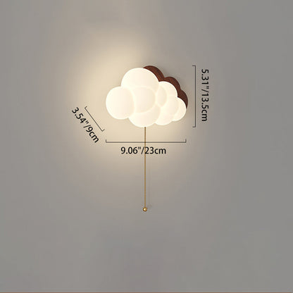 Traditional Cloud Iron PE Zipper LED Wall Sconce Lamp