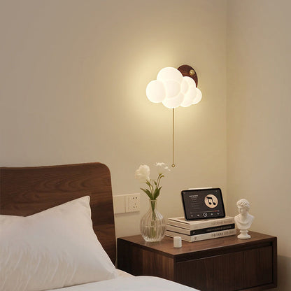 Traditional Cloud Iron PE Zipper LED Wall Sconce Lamp