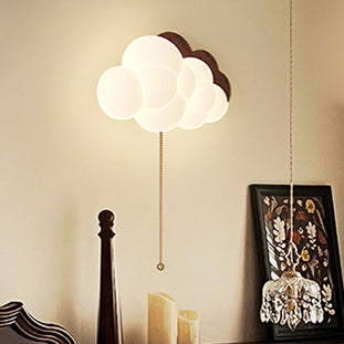 Traditional Cloud Iron PE Zipper LED Wall Sconce Lamp
