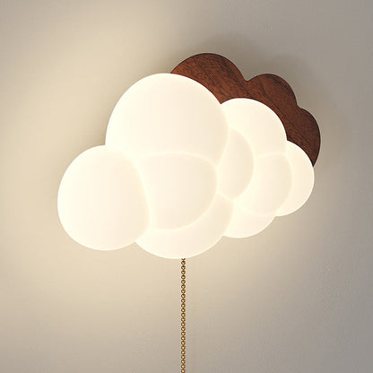 Traditional Cloud Iron PE Zipper LED Wall Sconce Lamp