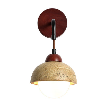 Geometric Resin Yellow Travertine 1-Light Wall Sconce Lamp