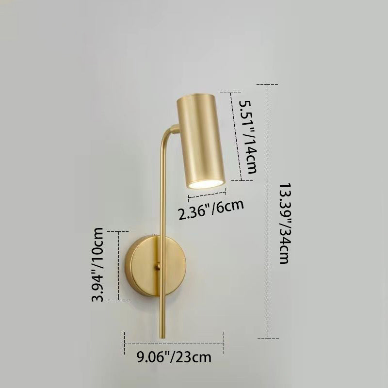 Rotatable Cylindrical Iron 1-Light Wall Sconce Lamp