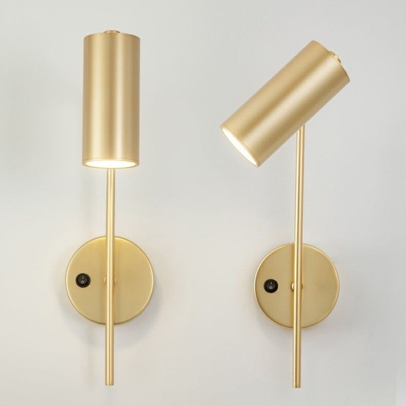 Rotatable Cylindrical Iron 1-Light Wall Sconce Lamp