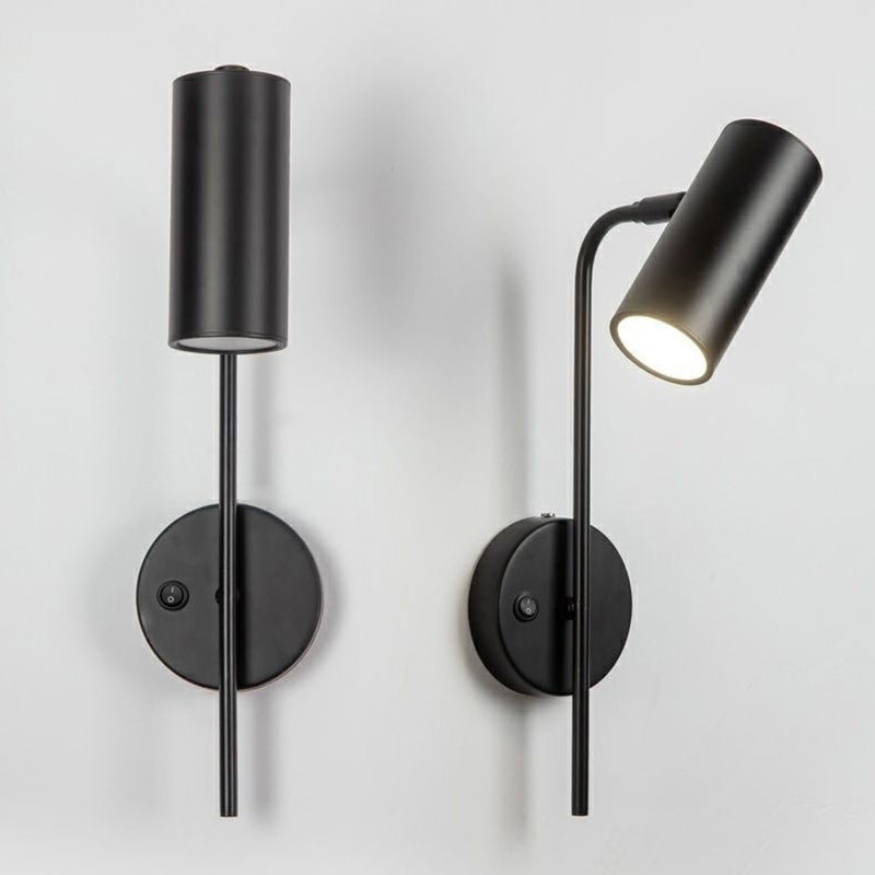 Rotatable Cylindrical Iron 1-Light Wall Sconce Lamp