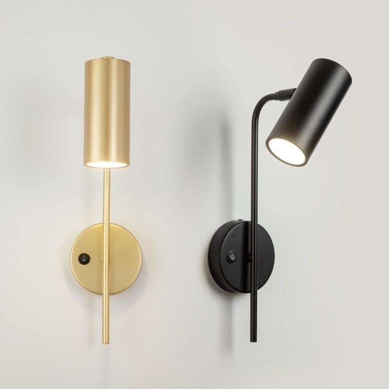 Rotatable Cylindrical Iron 1-Light Wall Sconce Lamp