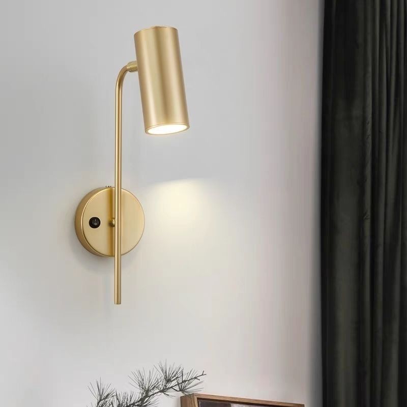 Rotatable Cylindrical Iron 1-Light Wall Sconce Lamp