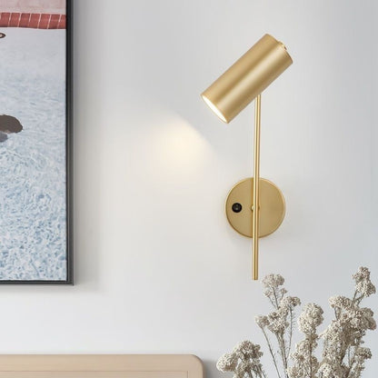 Rotatable Cylindrical Iron 1-Light Wall Sconce Lamp