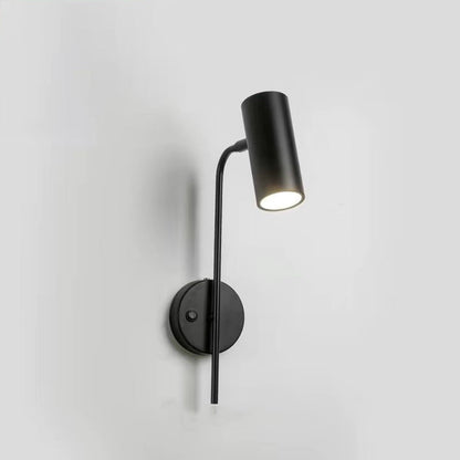 Rotatable Cylindrical Iron 1-Light Wall Sconce Lamp