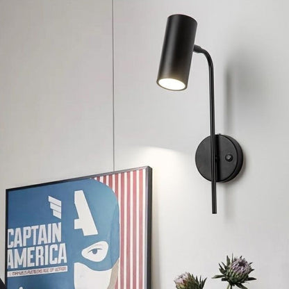 Rotatable Cylindrical Iron 1-Light Wall Sconce Lamp