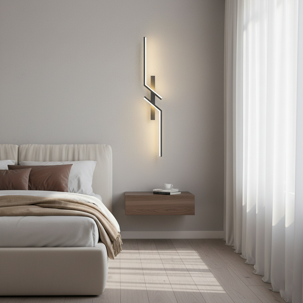 Minimalist Linear Hardware Aluminum LED Wall Sconce Lamp