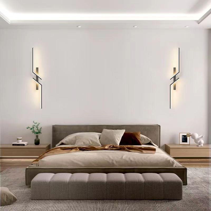 Minimalist Linear Hardware Aluminum LED Wall Sconce Lamp