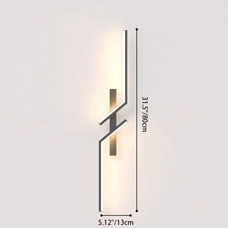 Minimalist Linear Hardware Aluminum LED Wall Sconce Lamp