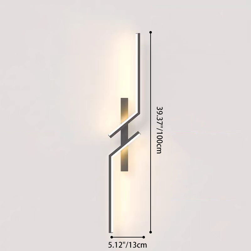 Minimalist Linear Hardware Aluminum LED Wall Sconce Lamp