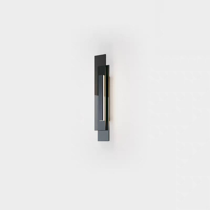 Interlaced Rectangular Iron Glass LED Wall Sconce Lamp