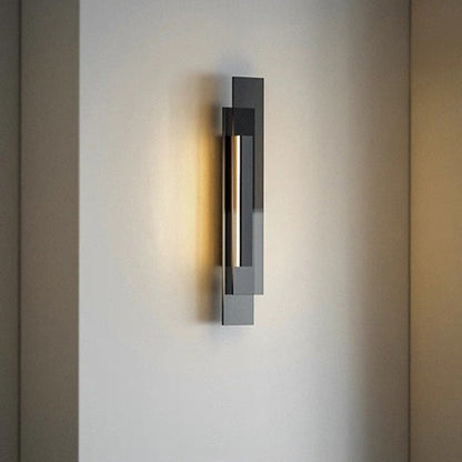 Interlaced Rectangular Iron Glass LED Wall Sconce Lamp