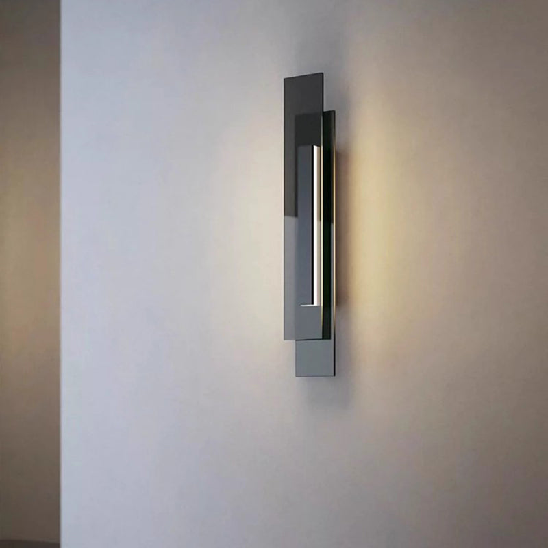 Interlaced Rectangular Iron Glass LED Wall Sconce Lamp