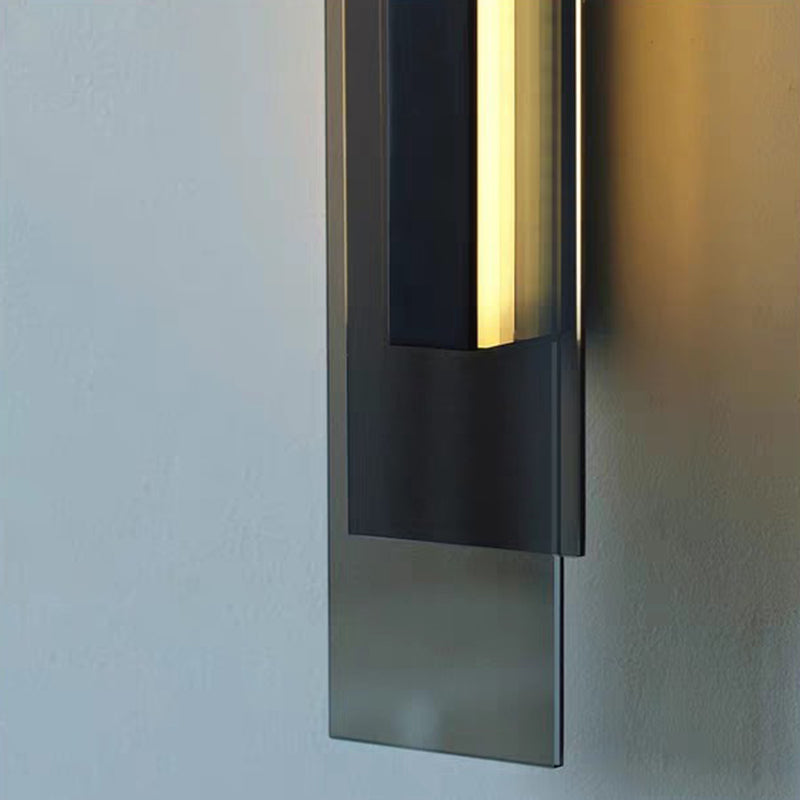Interlaced Rectangular Iron Glass LED Wall Sconce Lamp