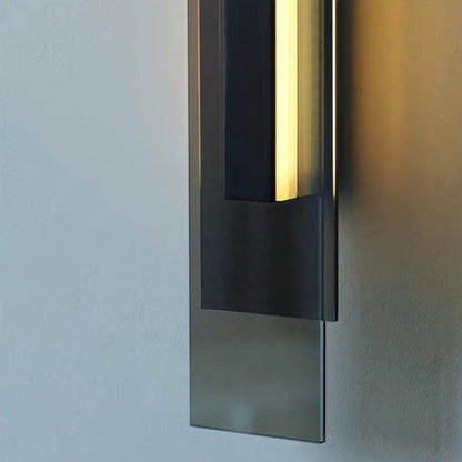 Interlaced Rectangular Iron Glass LED Wall Sconce Lamp