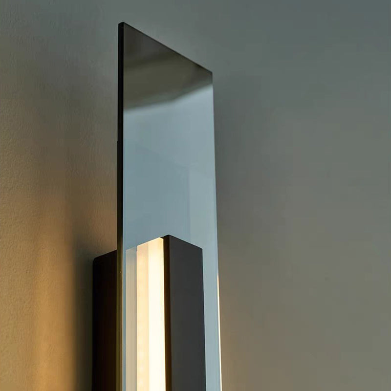 Interlaced Rectangular Iron Glass LED Wall Sconce Lamp