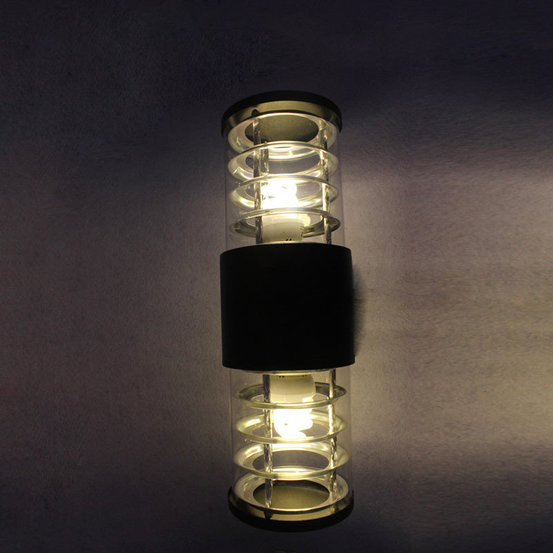 Waterproof Aluminum Glass Linear 2-Light Wall Sconce Lamp