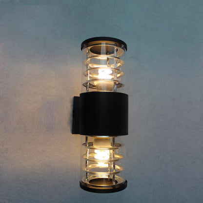 Waterproof Aluminum Glass Linear 2-Light Wall Sconce Lamp