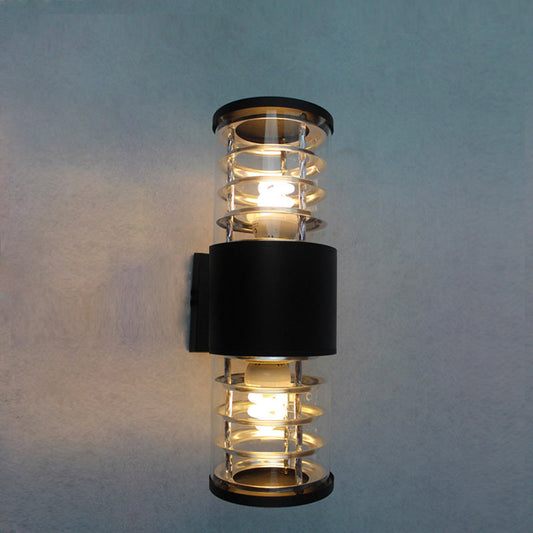 Waterproof Aluminum Glass Linear 2-Light Wall Sconce Lamp